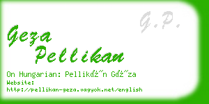 geza pellikan business card